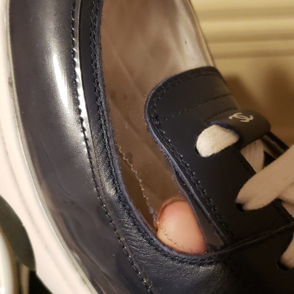 *SOLD* Chanel Runway Navy Trainers 39.5 - Picture 5 of 8